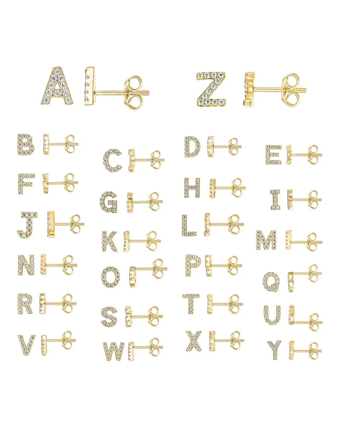 Initial Gold Küpe