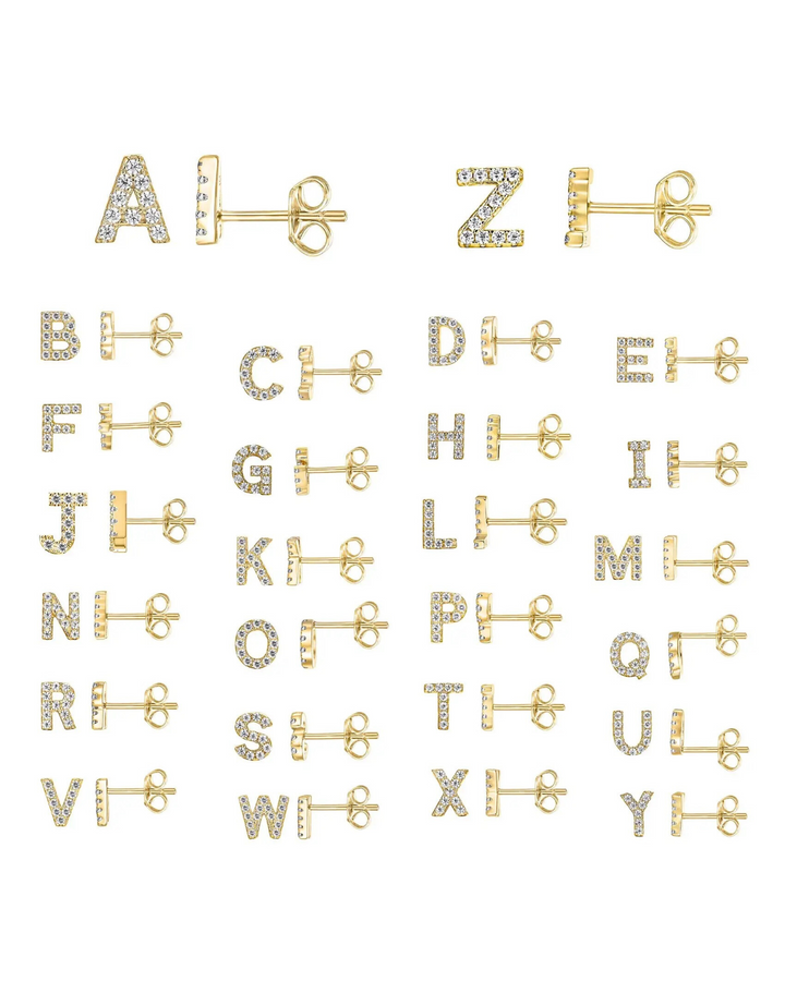 Initial Gold Küpe